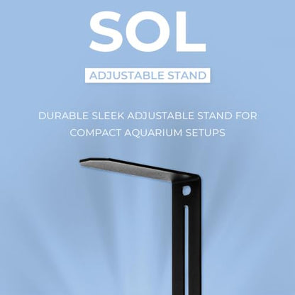SOL Adjustable Light Stand - Nano Light Riser for Small Planted Aquariums - Heavy Duty Black - color: Black, size: Adjustable Stand