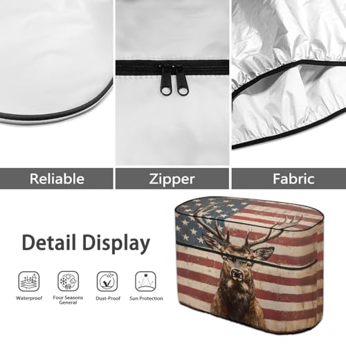 250th Anniversary Elk Double 20lb RV Propane Tank Cover Weather Resistant Gas Cylinder Cover with Zipper Four Seasons General - color: 250th Anniversary Elk, size: S(20LB)