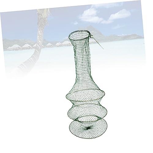 Yardwe Handwoven Fish Net Fine Mesh Net Foldable Portable Fishing Tool for Freshwater Fish and Shrimp Catching