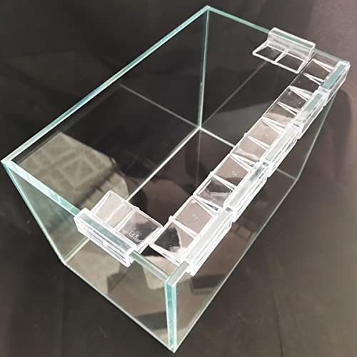 Weilan 18 Pieces Rimless Aquarium Lid Clips 6mm Thick Acrylic Rimless Glass Canopy Clips Holder Fish Tank Cover Support