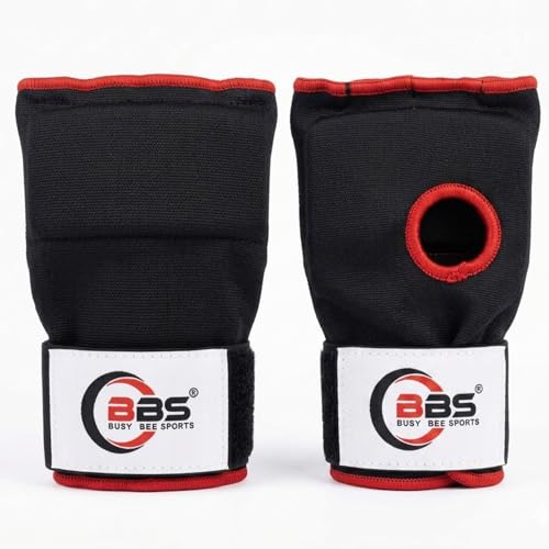 Busy Bee Sports Quick Hand Wraps for Boxing & MMA, Large Size (Snug Fit) – Gel Padded Inner Gloves with Wrist Support, Easy Slip-On Wraps for Men & Women, Breathable for Muay Thai & Kickboxing | Gel Padded Protection Snug Fit Design (Large) Breathable Mat