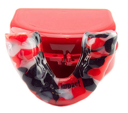 Impact Custom Professional MMA/Boxing/Muay Thai Mouthguard Black/Red Tie Dye - color: Black/Red Tie Dye