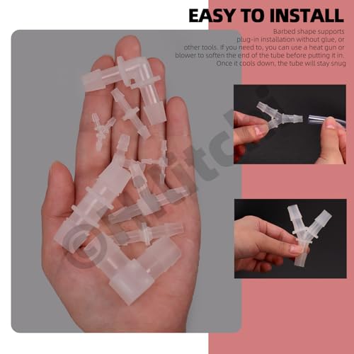 Hilitchi No.2 Hose Barb Fittings Kit Flexible Plastic Tube Hose Set For Home Repair Water Oil Transfer Aquarium - style: No.4