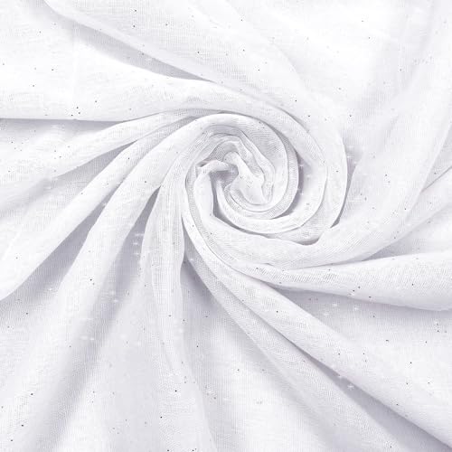 woogwin Women's Scarf Lady Light Soft Fashion Solid Shawl Wraps - color: Glitter White