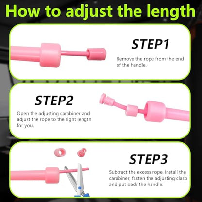 Adjustable Jump Rope for Fitness and Exercise – Skipping Rope for Cardio, Boxing, and Weight Loss – Speed Rope - color: Pink