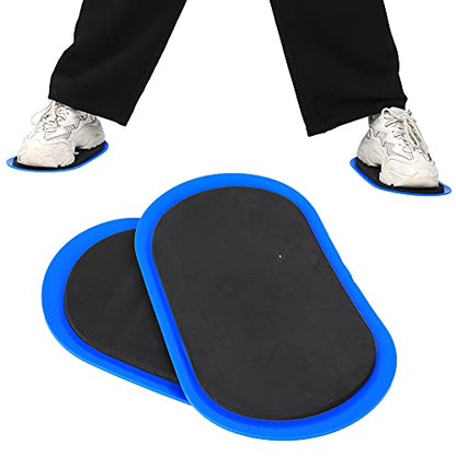 Fitness Discs Slider for Core Stability Training, Leg Slimming, Yoga, 2pcs Small Size Blue Sliding Discs