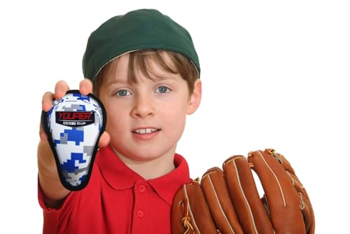 Youper Boys Youth Soft Foam Protective Athletic Cup (Ages 7-12), Kid Athletic Cup for Baseball, T-Ball, Football - color: Ocean Camo (1-Pack)