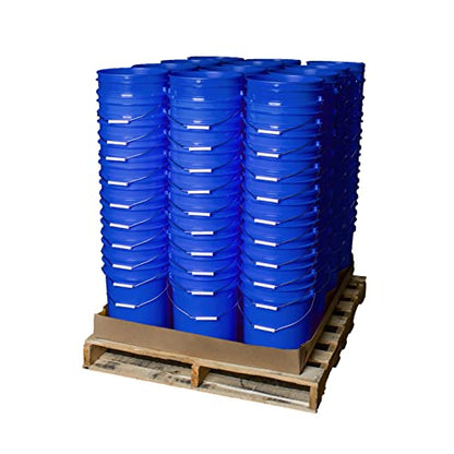 5 Gallon Bucket - Food Grade Bucket BPA-Free, Blue, 120 Pack | Metal Handle Grip, Heavy-Duty 90 Mil HDPE Plastic Pail, Food Safe Stackable Utility Container, Lid Not Included, Made in USA - color: Blue, size: 120 Packs