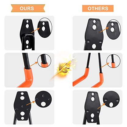 Aoben Heavy Duty Steel Garage Storage Hooks - Utility Tool Hangers and Combinable Wall Mount Hooks for Organizing Ladder, Hold Chairs, Heavy Tools (Medium U, 10 Pack) - size: 10 X Medium U hooks