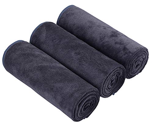 HOPESHIN Gyms Yoga Towels - Absorbent Microfiber Workout Towels for Men & Women, Soft, Fast Drying 3 Pack, 16x32 Inch