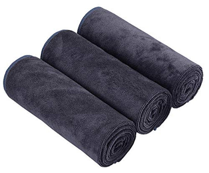 HOPESHIN Gyms Yoga Towels - Absorbent Microfiber Workout Towels for Men & Women, Soft, Fast Drying 3 Pack, 16x32 Inch