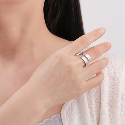 Dreamtimes Islamic Ayatul Kursi Rings for Women Muslim Quran Allah Openable Rings Allah Ring Ayatul Kursi Arabic Calligraphy Rings for Men Islam Eid Ramadan Gifts - color: Silver