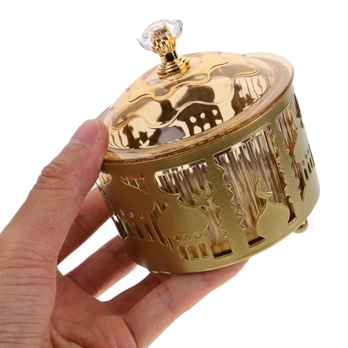 Luxshiny Eid Candy Tray Ramadan Serving Dishes for Snacks Dried Fruit Nuts Tea Cups Middle Eastern Arab Style Decorative Serving Plate for Home Party and Dinner Table 3.54 Inch
