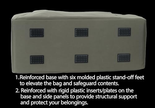85L Military-Style Duffle Backpack, Rigid Panels | 85L 600D military-style duffle with rigid bottom and side panels for deployment, camping, hunting, road trips, and go-bags - color: Olive Green