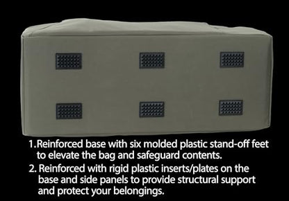 85L Military-Style Duffle Backpack, Rigid Panels | 85L 600D military-style duffle with rigid bottom and side panels for deployment, camping, hunting, road trips, and go-bags - color: Olive Green