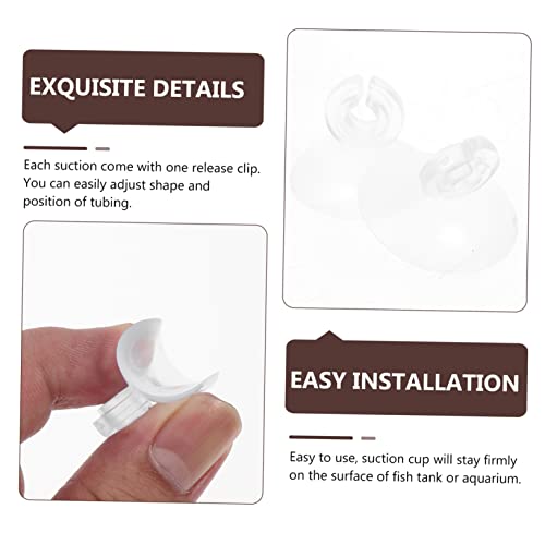 BESPORTBLE 25pcs Aquarium Cup Airline Tubing Holder Sturdy Clips for Air Pump Tubing Easy to Use Strong for Fish Tanks and Aquariums