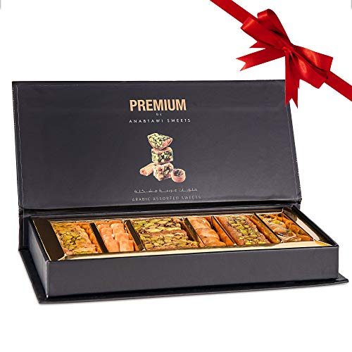 Anabtawi Middle Eastern Sweets - 21-Piece Assorted Baklava, Pistachio and Almond Pastry - Traditional Arabic Baklava Gift Box - No Preservatives, No Additives - Gourmet Baklava Pastry Boxes - 180g - size: 6.35 Ounce (Pack of 1)
