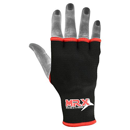 MRX Muay Thai Boxing Inner Gloves Protective Hand Wrap (Black,Red X-Large) - color: Red, size: X-Large