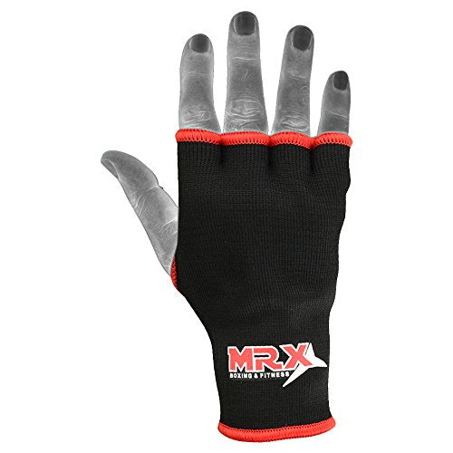 MRX Muay Thai Boxing Inner Gloves Protective Hand Wrap (Black,Red Medium) - color: Red, size: Medium
