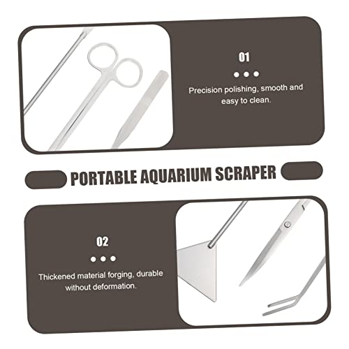 Toddmomy 1set Aquarium Scissors Ergonomic Portable Tools for Precise Plant Trimming and Maintenance Includes Long Tweezer and Shovel for Aquatic Plant Care - size: 31.50X7.00X1.00CM