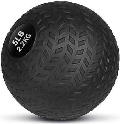 French Fitness PVC Slam Ball 5 lb, Iron Sand Filled, No Bounce, Textured Grip, 5-100 lbs, Cross Training, MMA, Athletic Performance