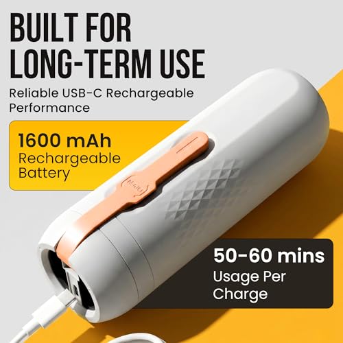 Portable Electric Bidet for Travel - 320ml Rechargeable Handheld Travel Bidet Sprayer, Leak-Resistant Pocket Peri Bottle for Postpartum Care, Women, Men, Camping & Personal Hygiene