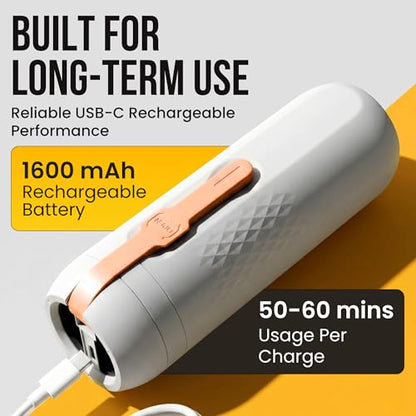Portable Electric Bidet for Travel - 320ml Rechargeable Handheld Travel Bidet Sprayer, Leak-Resistant Pocket Peri Bottle for Postpartum Care, Women, Men, Camping & Personal Hygiene