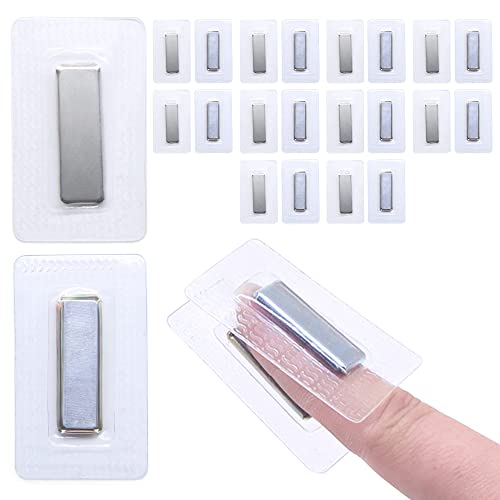 SEMINI Hidden Sew Magnetic Snap Invisible Hidden Sew in PVC Hidden Purse Closure for Fastener Handbag Cloth Clasp DIY Craft Sewing Tools (30x10mm) - size: 30x10mm,Rectangular