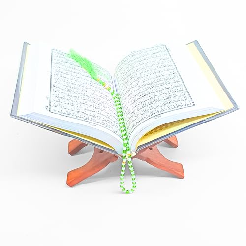 Goofy Turtle Wooden Book Reading Stand for Quran and para, Handmade Foldable Rehal - 12 inch