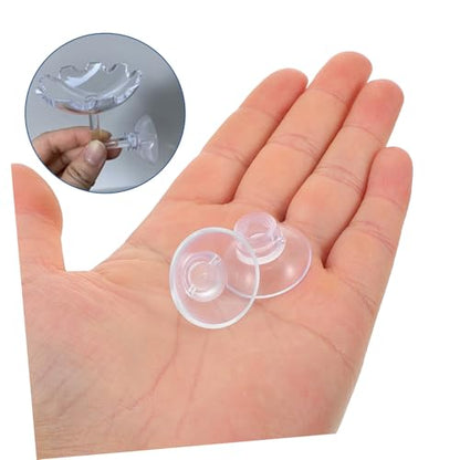 VICASKY 50pcs Aquarium Feeder Cups Fish Bowl Holders Fish Feeder Attachment Tanks and Aesthetic Design for Aquarium Needs - size: 2.60X2.60X1.50CM