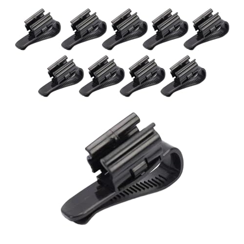 10 Pieces Fish Tank Water Pipe Mounting Clip Aquarium Tube Clamp for Diameter 8-16 mm Water Pipe, Black