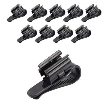 10 Pieces Fish Tank Water Pipe Mounting Clip Aquarium Tube Clamp for Diameter 8-16 mm Water Pipe, Black