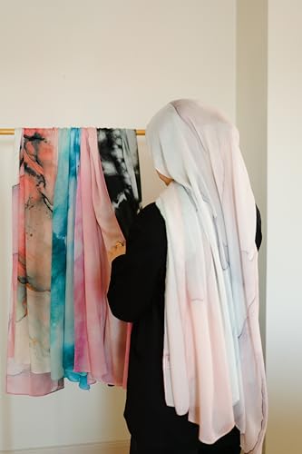 Women's Signature Lux Cotton-Modal Hijab Scarf. Soft, Breathable, Lightweight Wrap or Shawl for Modest Everyday Fashion - color: Dawn Breeze