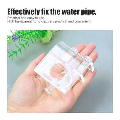 Aquarium Hose Holder, Transparent Acrylic Water Pipe Hose Fixing Clip Fish Tank Pipe Holder Aquarium Water Tube Clamp for Aquarium(26mm)