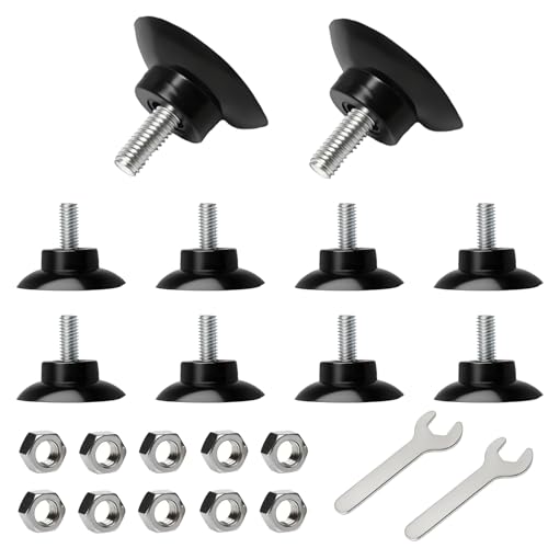 10 PCS Grabber Tool Suction Cups with 2 PCS Wrenches, Rubber Suction Cups, Replacement Gripper Cups, Rubber Cups with Locknuts