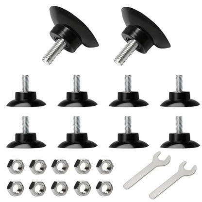 10 PCS Grabber Tool Suction Cups with 2 PCS Wrenches, Rubber Suction Cups, Replacement Gripper Cups, Rubber Cups with Locknuts