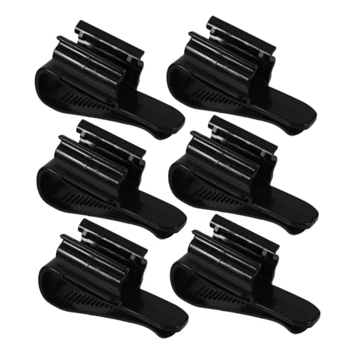 6pcs Aquarium Hose Holder Plastic Fish Clip Tube Clamp for Water Pipe Fixing Fish Tank Accessory - color: Black