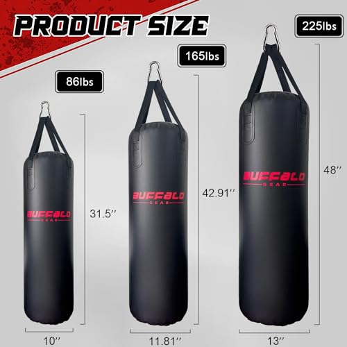 Buffalo Gear Heavy Water Punching Bag, 225LB 165LB 86LB Adjustable Training Punching Bag for Kickboxing Boxing Gym Home Training for Youths Kids - size: Medium-165lb