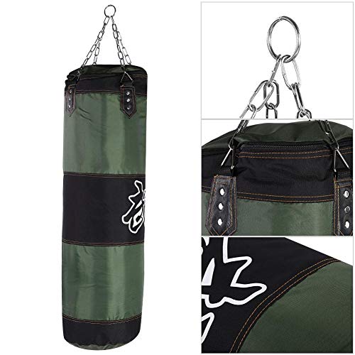 Unfilled Punching Bag, Boxing Set with Ceiling Hook Steel Chain Hand Wraps for Home Gym Muay Thai, MMA, Taekwondo Martial Arts Training