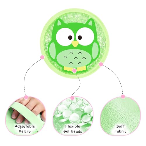 Ice Packs for Injuries Reusable 2 Packs Cold or Warm Compress Cold Packs for Injuries with Strap for Neck Head Fever Wisdom Teeth Recovery First Aid 4.9 Inch - style: Mermaid+Owl