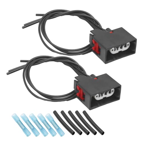 2Pcs 68065016AB Front Turn Signal Light Connector Plug Harness with Tube Replacement for Jeep Wrangler JK 2007-2018