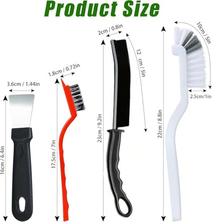 12 Pack Crevice Cleaning Brush Set–Household Deep Cleaning Supplies, Perfect for Small Spaces, Grout, and Tough Tasks