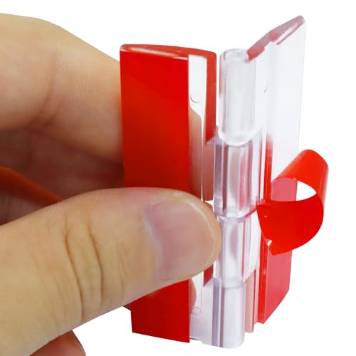 Hitefu Clear Acrylic Hinges, 65x40mm, 4 Pcs | Invisible, Self Adhesive, For Aquarium Lids, Cabinets, Display Stands & DIY Furniture - size: 65mm*40mm