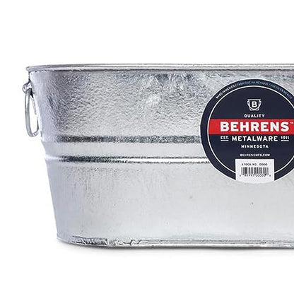 Behrens 0-OV 5-1/2-Gallon Oval Steel Tub - size: 5-1/2-Gallon