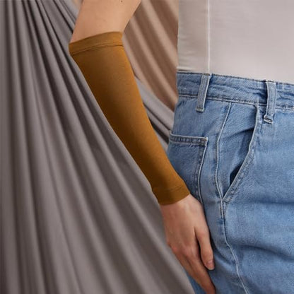 Modest Arm Cover | Jersey Arm Cover | Modest Sleeve Covering for Muslim Women - color: Bronze