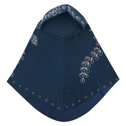 RARITYUS Women Bling Rhinestone Pearl Instant Scarf Muslim Hijab Fashion Shawl Head Wrap Turban Cap with Flower Accent - color: Z Color 10