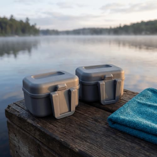 Fishing Bait Boxes - Water Proof Live Bait Container for Shrimp, Portable Bait Holder for Freshwater & Saltwater Fishing (Grey, 3.54x2.36x2.17in)‌