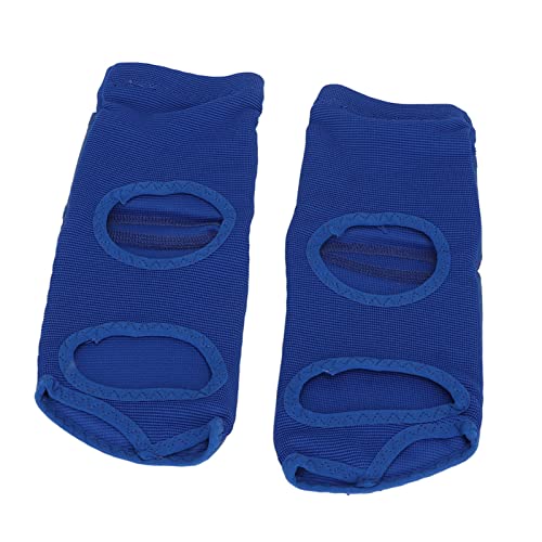 YUYTE Foot Guards Karate 2pcs Unisex Boxing Foot Protector, PU Leather Soft Sparring Guard, Blue Gear for Men and Women - size: Medium