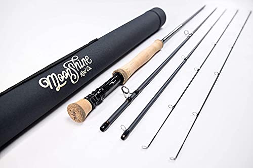 Moonshine Rod Company Fly Fishing Rod with Carrying Case and Extra Rod Tip - size: 7WT- 9', style: Freshwater Fishing