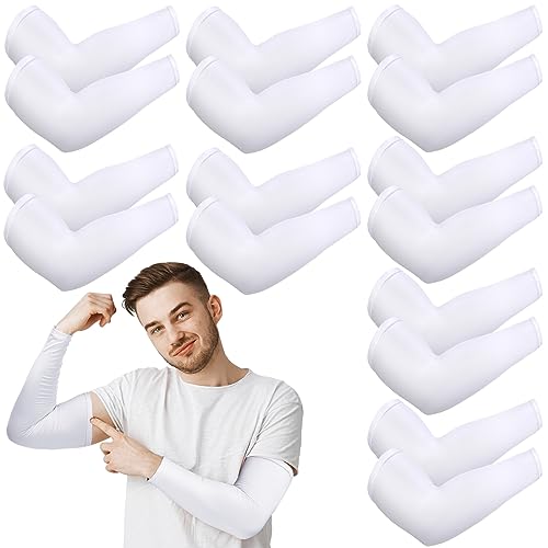 Eurzom 8 Pairs Eczema Sleeve for Adult Teens Eczema Psoriasis Unisex Arm Leg Sleeve for Women Men UV Protection Sleeves(Medium) - size: Medium